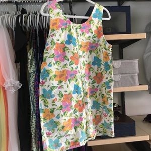 Vintage No Excuses flower hibiscus overall dress!
